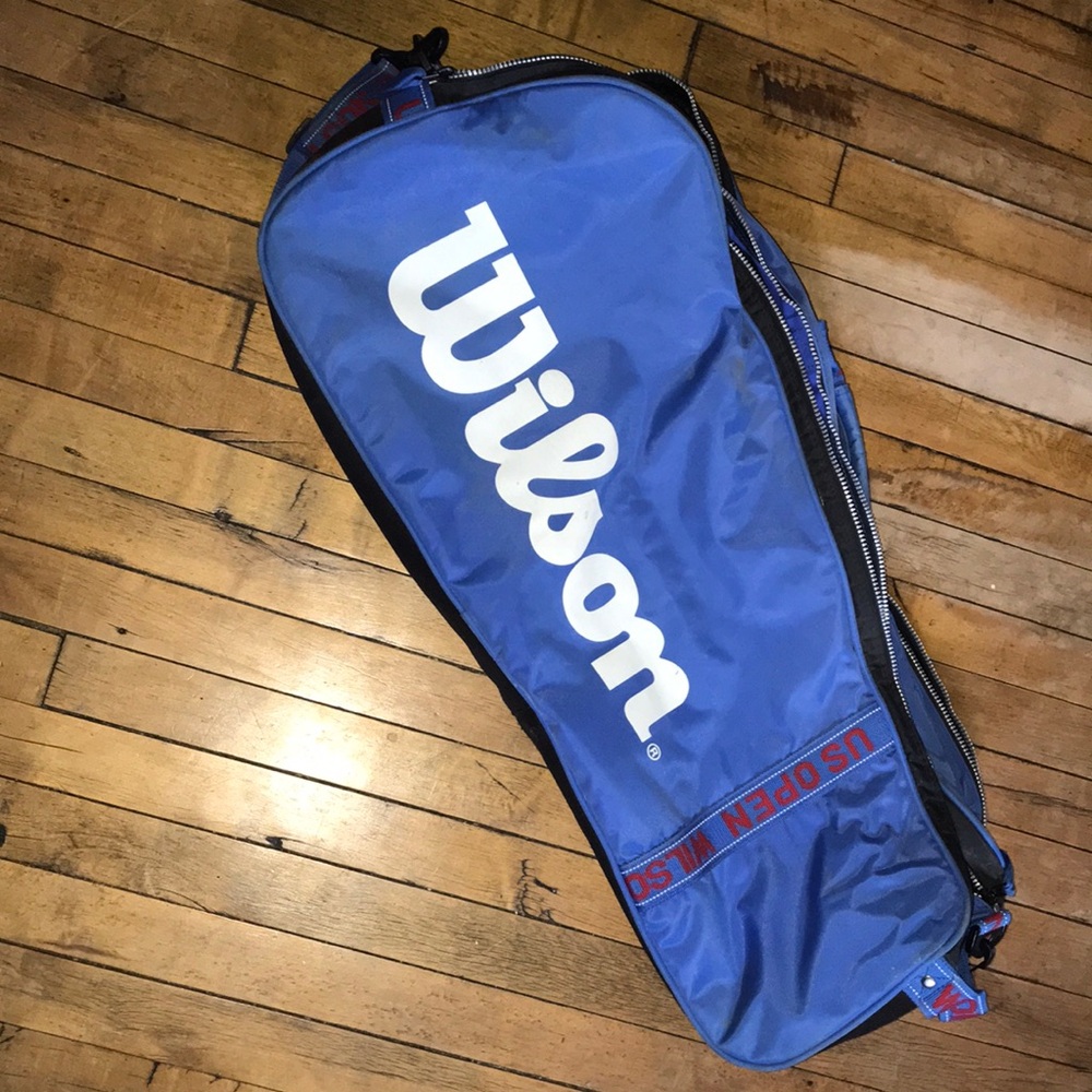 Wilson Blue Duffel Tennis‎ Bag with Bold US Open White Logo